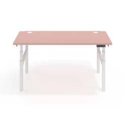 Mesa Multipuesto Elevable eléctrica Erghos Smart Pro estructura blanca canto recto