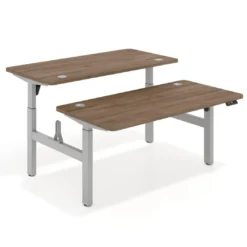 Mesa Multipuesto Elevable eléctrica Erghos Motion estructura aluminio 4 cantos curvos