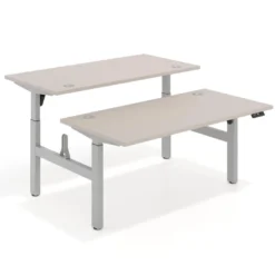 Mesa Multipuesto Elevable eléctrica Erghos Motion estructura aluminio canto recto