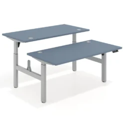 Mesa Multipuesto Elevable eléctrica Erghos Motion estructura aluminio canto recto