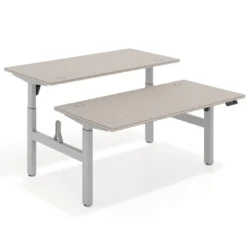 Mesa Multipuesto Elevable eléctrica Erghos Motion estructura aluminio canto recto