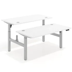 Mesa Multipuesto Elevable eléctrica Erghos Motion estructura aluminio canto recto
