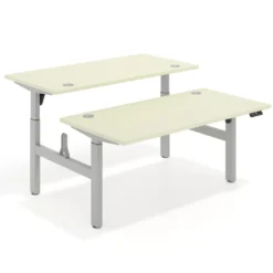 Mesa Multipuesto Elevable eléctrica Erghos Motion estructura aluminio canto recto