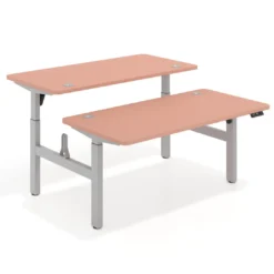 Mesa Multipuesto Elevable eléctrica Erghos Motion estructura aluminio 4 cantos curvos