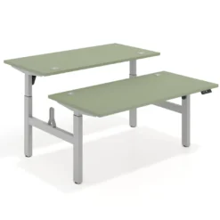 Mesa Multipuesto Elevable eléctrica Erghos Motion estructura aluminio canto recto