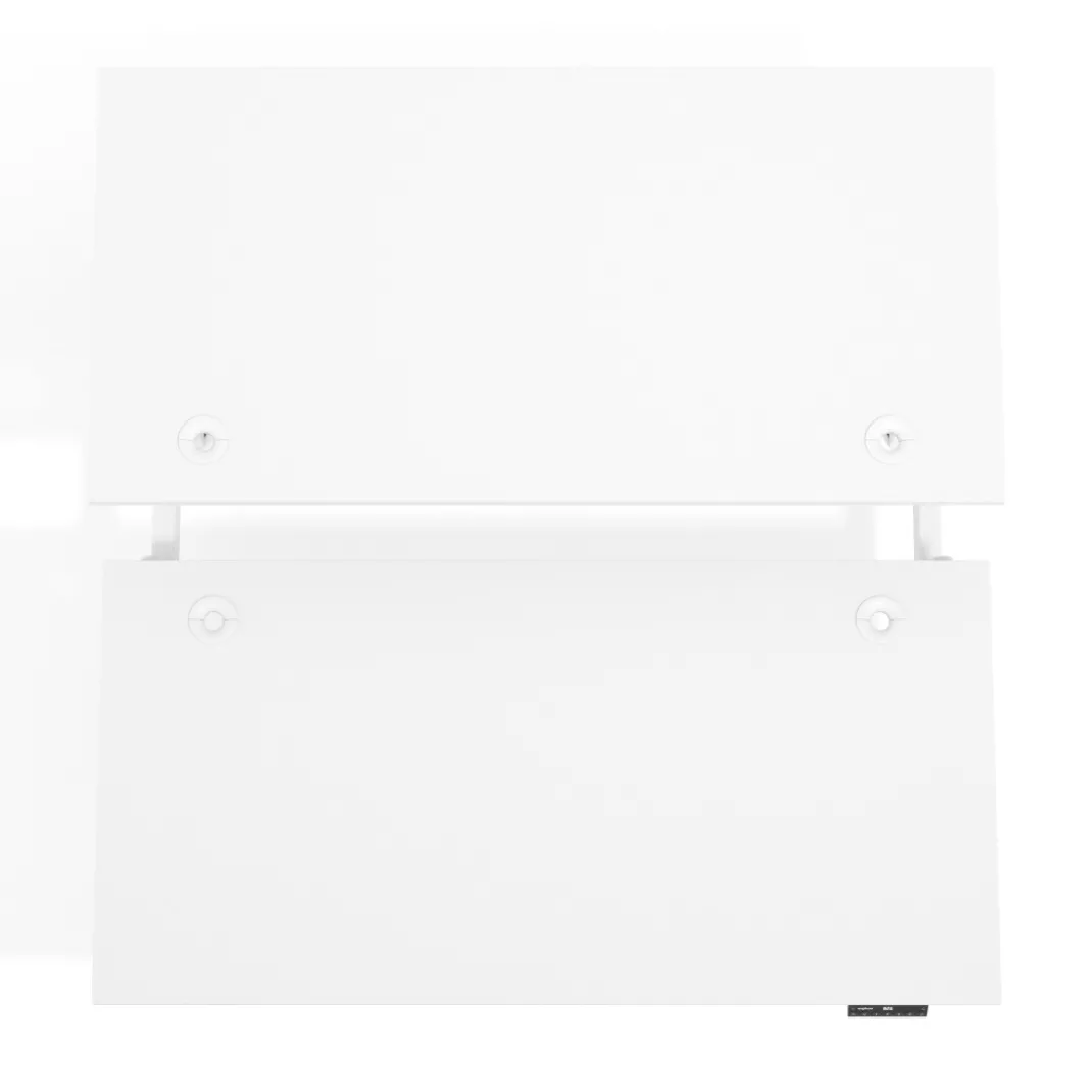 Mesa Multipuesto Elevable eléctrica Erghos Motion estructura blanca canto recto
