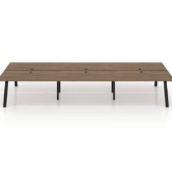 Mesa multipuesto UvePro Bench triple, fondo 166 cm, estructura negra