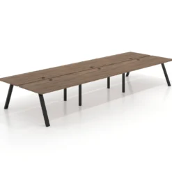 Mesa multipuesto UvePro Bench triple, fondo 166 cm, estructura negra