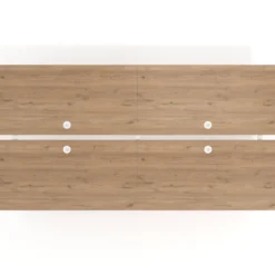 Mesa multipuesto UvePro Bench doble, fondo 166 cm, estructura blanca