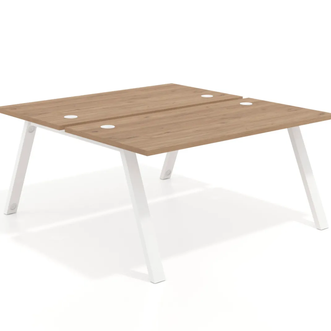 Mesa multipuesto UvePro Bench fondo 166 cm, estructura blanca