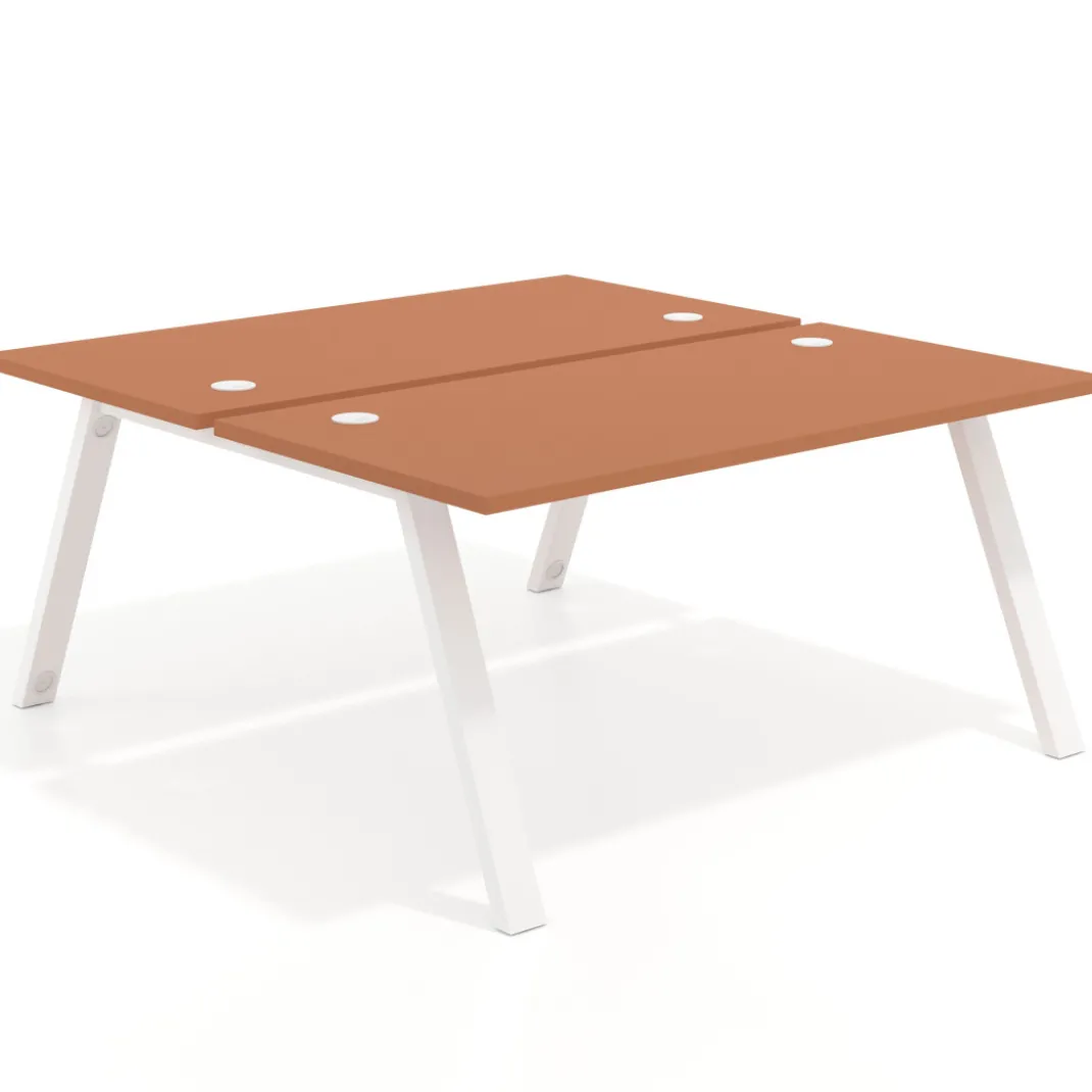 Mesa multipuesto UvePro Bench fondo 166 cm, estructura blanca