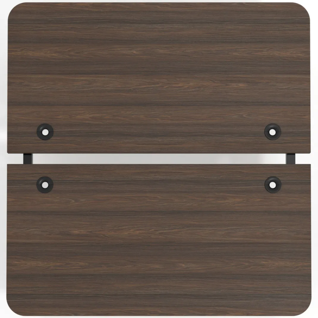 Mesa multipuesto UvePro Bench fondo 166 cm, sobre curvo, estructura negra