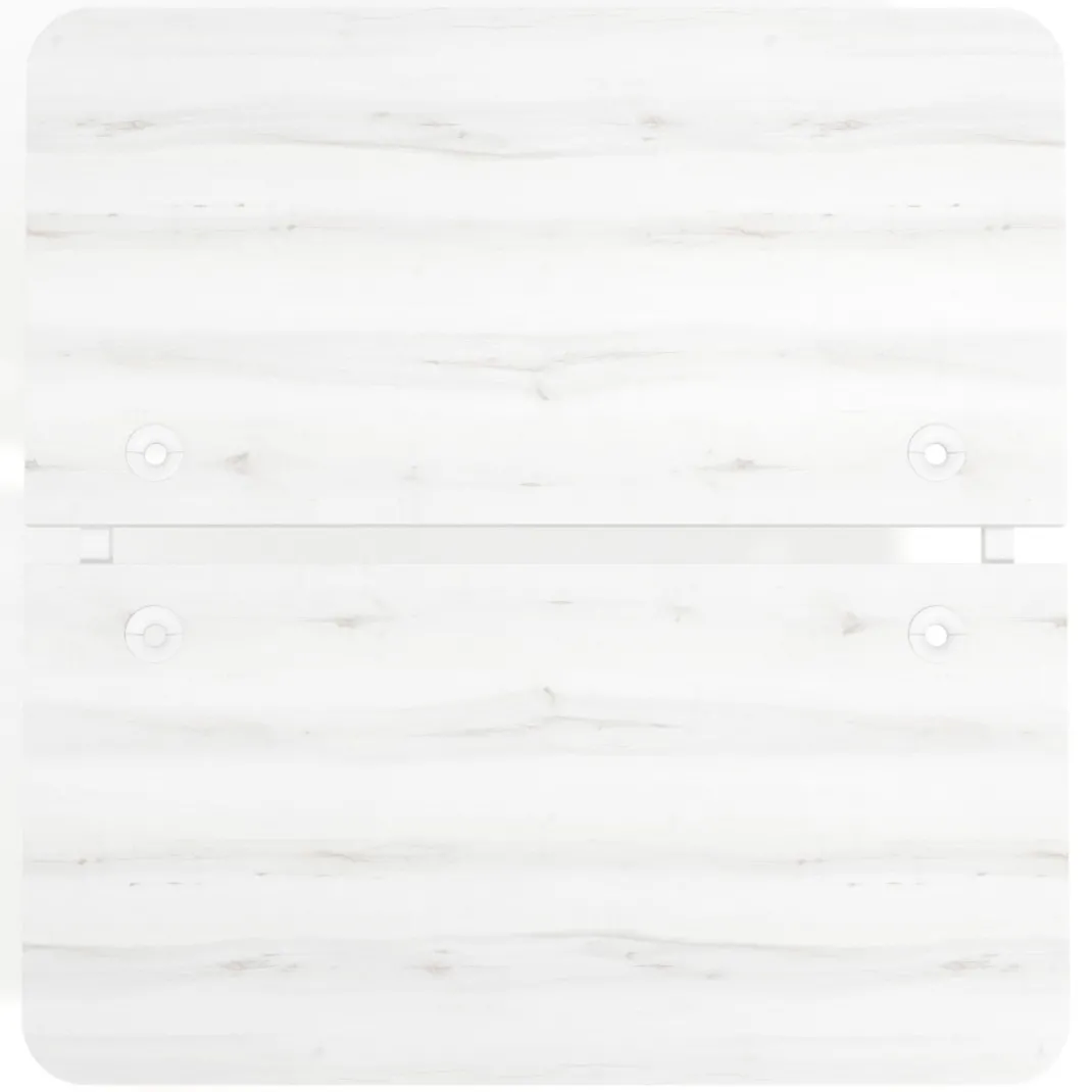 Mesa multipuesto UvePro Bench fondo 166 cm, sobre curvo, estructura blanca/madera