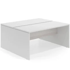 Mesa Multipuesto Work Bench fondo 142 estructura blanco mate