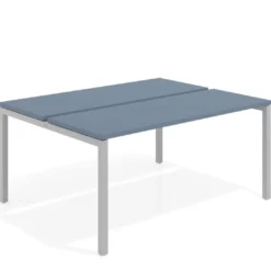 Mesa oficina multipuesto bench Kube fondo 126 cm estructura aluminio