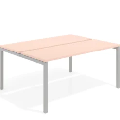 Mesa oficina multipuesto bench Kube fondo 126 cm estructura aluminio