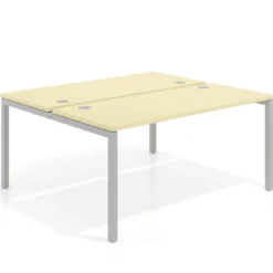 Mesa oficina multipuesto bench Kube fondo 142cm estructura aluminio