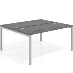 Mesa oficina multipuesto bench Kube fondo 142cm estructura aluminio