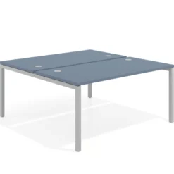 Mesa oficina multipuesto bench Kube fondo 166 cm estructura aluminio