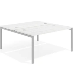 Mesa oficina multipuesto bench Kube fondo 166 cm estructura aluminio