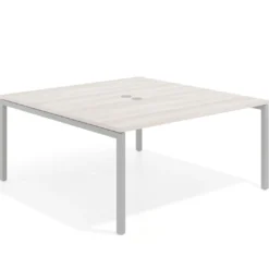 Mesa para coworking encimera continua fondo 166 cm estructura aluminio
