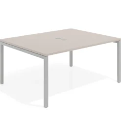 Mesa para coworking encimera continua fondo 126 cm estructura aluminio