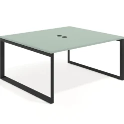Mesa para reuniones rectangular fondo 142 cm, estructura negra