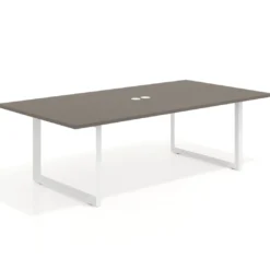 Mesa para reuniones rectangular fondo 126 cm, estructura blanca