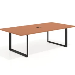 Mesa para reuniones rectangular fondo 126 cm, estructura negra