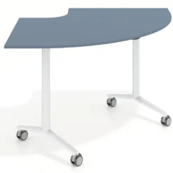 Mesa plegable pivot corner, estructura blanco, canto 16cm