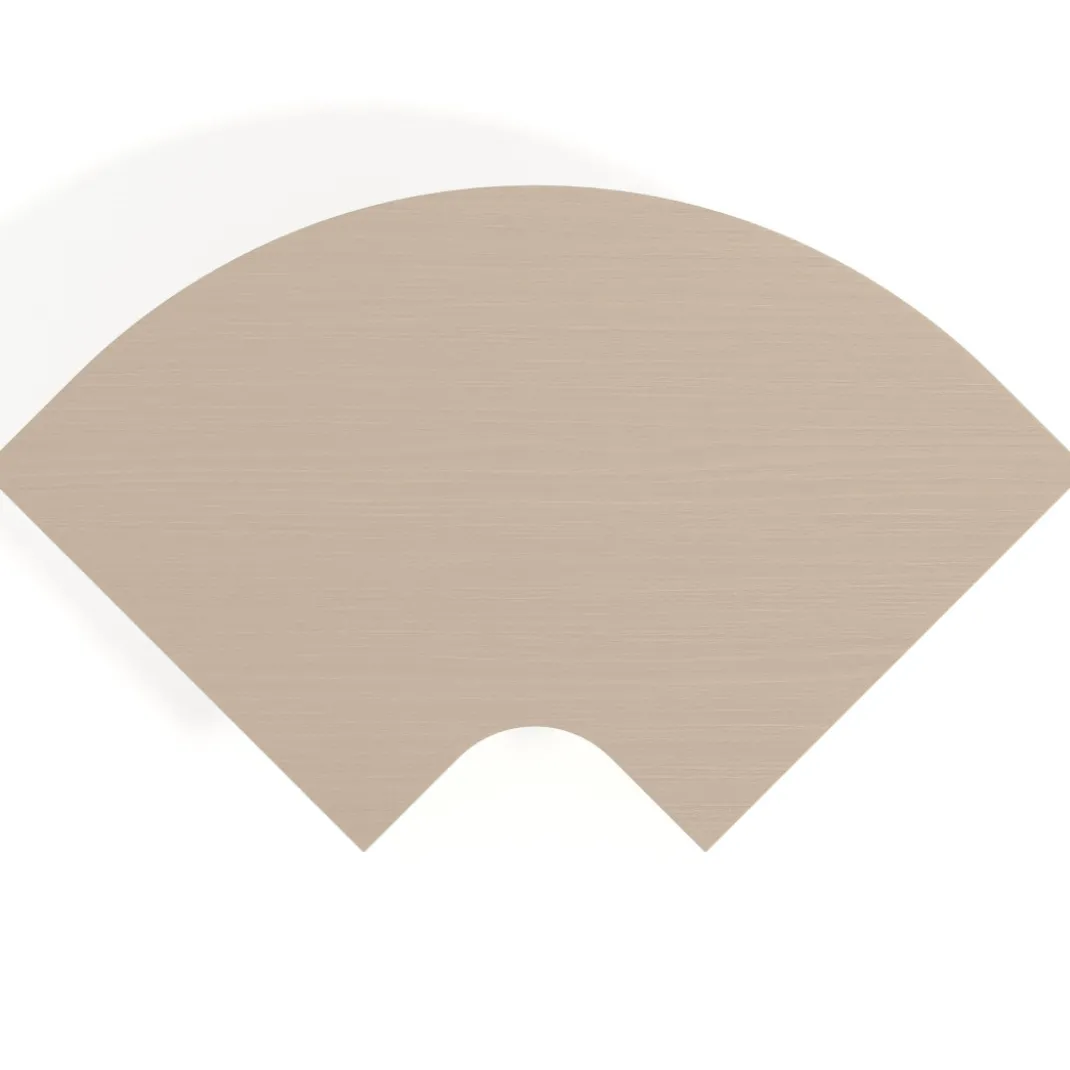 Mesa plegable pivot corner, estructura blanco, canto 16cm