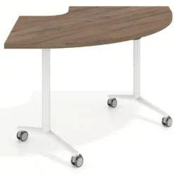 Mesa plegable pivot corner, estructura blanco, canto 30cm