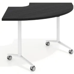 Mesa plegable pivot corner, estructura blanco, canto 30cm