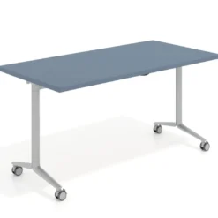 Mesa plegable pivot rectangular, estructura aluminio, canto 30cm
