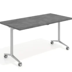 Mesa plegable pivot rectangular, estructura aluminio, canto 30cm