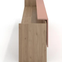 Mostrador doble con doble encimera larga, estructura Naturale