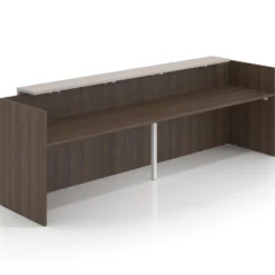 Mostrador doble con doble encimera larga, estructura Mistral