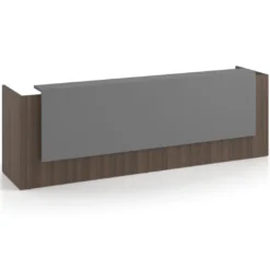 Mostrador doble con doble encimera larga, estructura Mistral