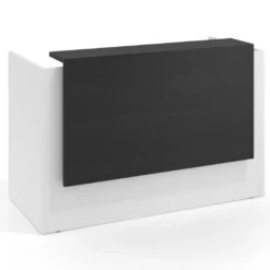 Mostrador individual encimera larga estructura blanco mate
