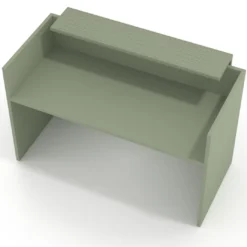 Mostrador individual encimera larga estructura Noce Sabi
