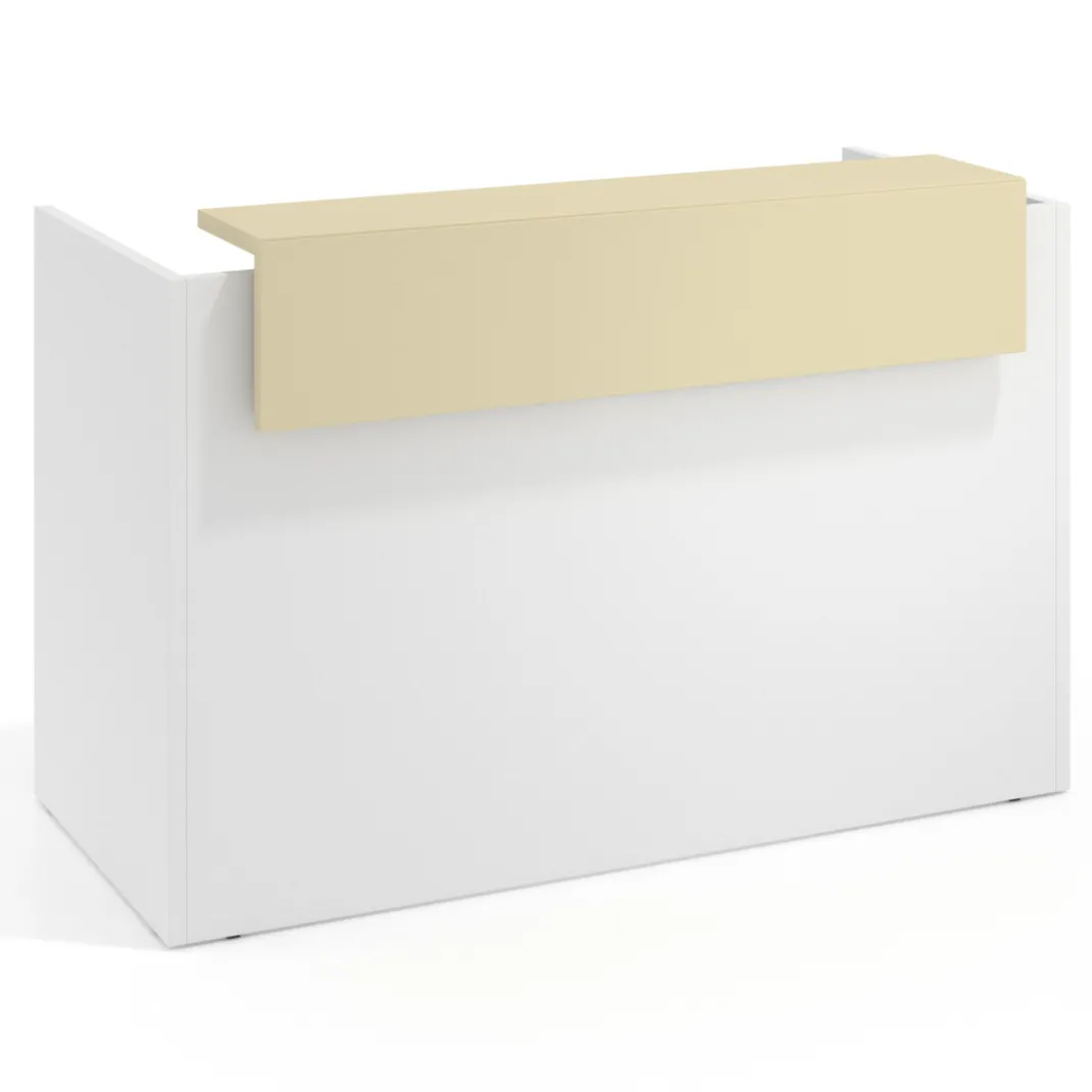 Mostrador individual encimera corta estructura blanco mate