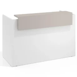 Mostrador individual encimera corta estructura blanco mate