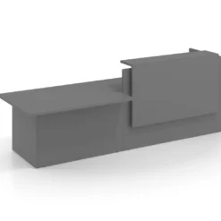 Mostrador inicial con módulo de atención, estructura monocolor