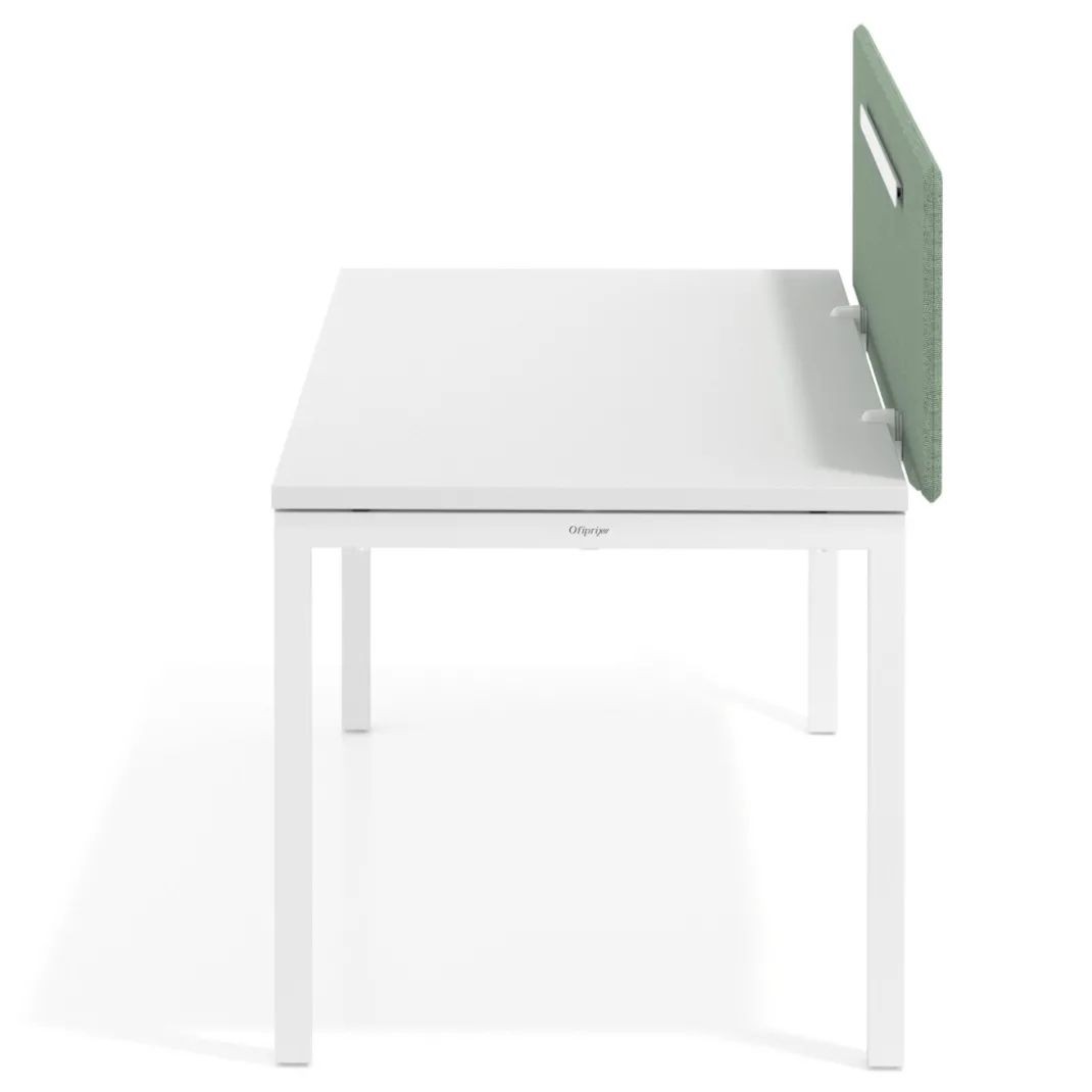 Pantalla acústica Hover forma con guía de aluminio, tapizado PET