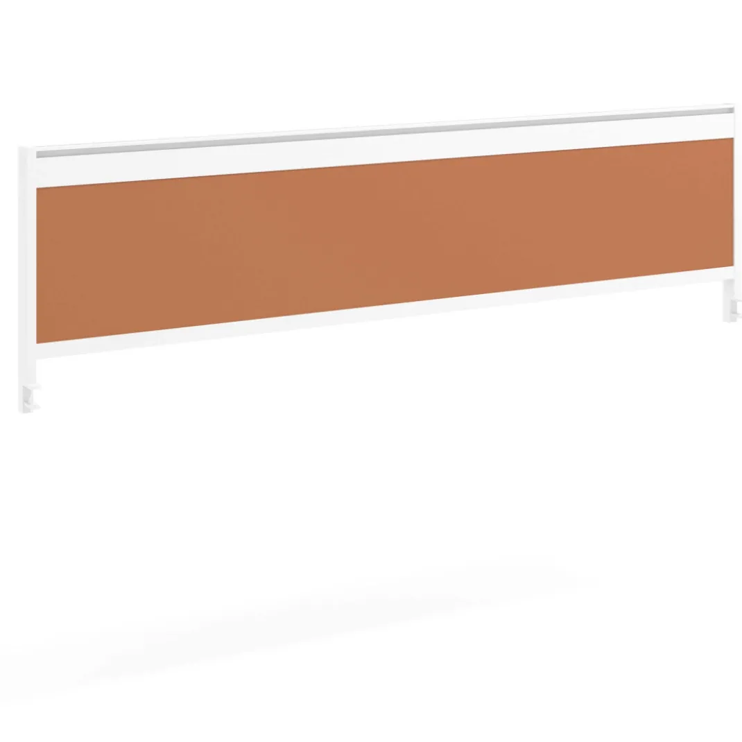 Separador de aluminio Wall para mesa individual en melamina, estructura blanca