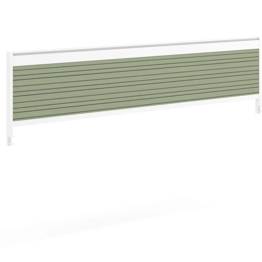 Separador de aluminio Wall para mesa individual en melamina, estructura blanca