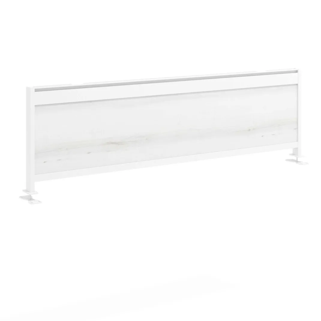 Separador de aluminio Wall para mesa doble coworking en melamina