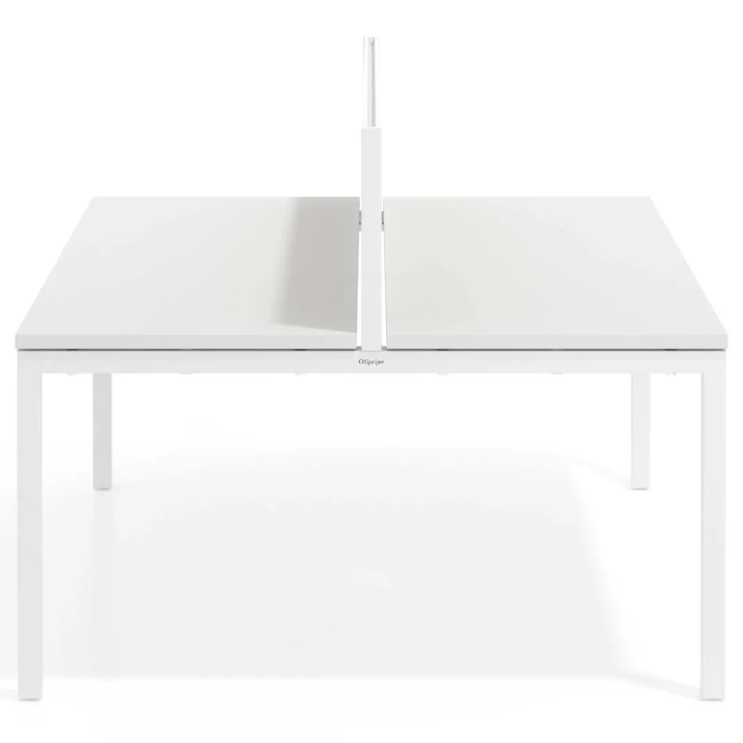 Separador de aluminio Wall para mesa multipuesto en melamina