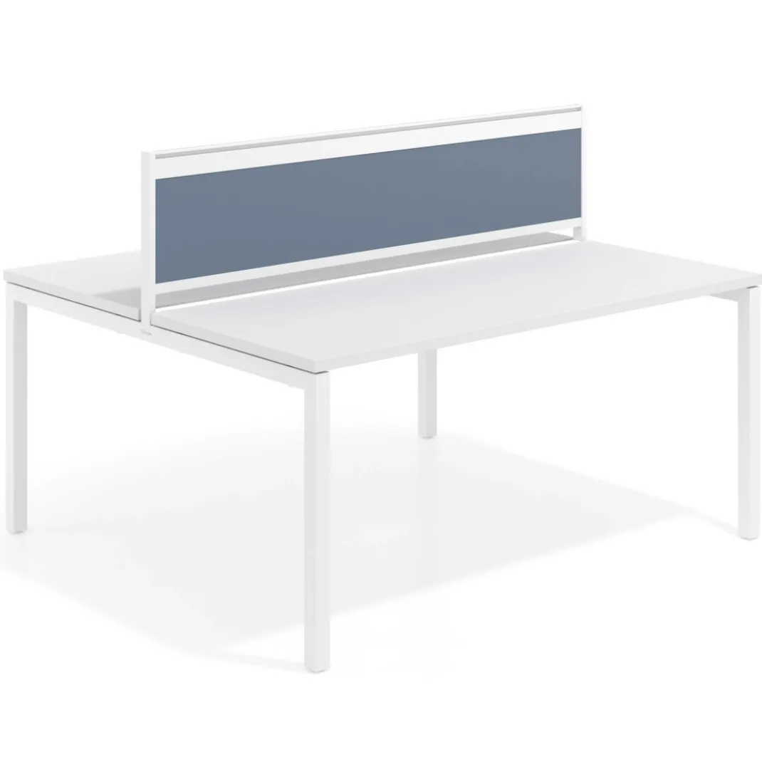 Separador de aluminio Wall para mesa multipuesto en melamina