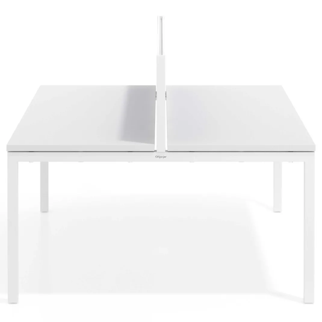 Separador de aluminio Wall para mesa multipuesto en melamina